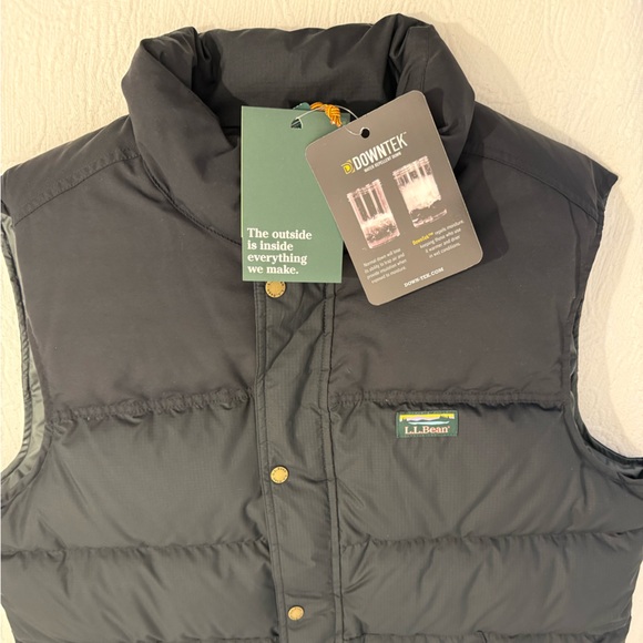 L.L. Bean Black DownTek Puffer Vest Water Repellent Down mountain classic - Picture 5 of 15